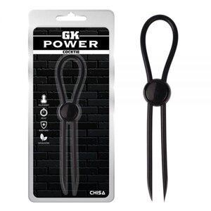 Ерекційне ласо регульоване чорного кольору Chisa GK Power Cocktie Talla