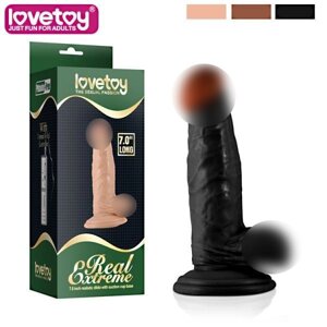 Фалоімітатор 17,8 / 4 см реалістичний з венами чорний на присоску Lovetoy Talla