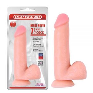 Фалоімітатор на присоску реалістичний бежевий Chisa Nigel Nevin 7.7 Dildo Talla