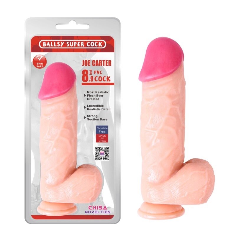 Фаллоимитатор на присоске с розовой головкой Joe Carter 8.9 Dildo Talla від компанії TALLA - фото 1