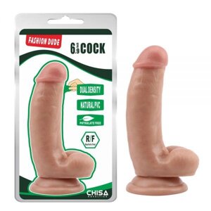 Фалоімітатор реалістичний на присоску бежевий Chisa Fashion Dude 6.9 Inch Cock Talla