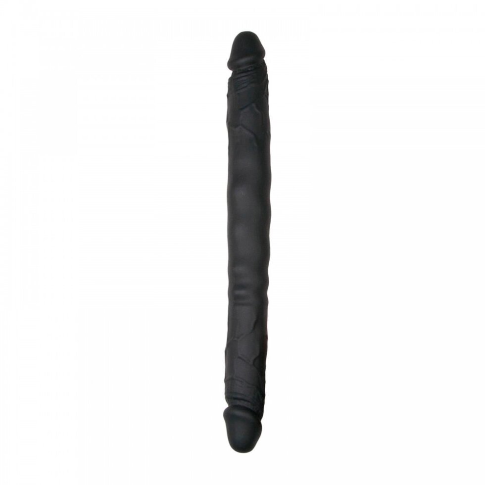 Фалоімітатор двосторонній чорний EasyToys Silicone double end dildo Talla від компанії TALLA - фото 1