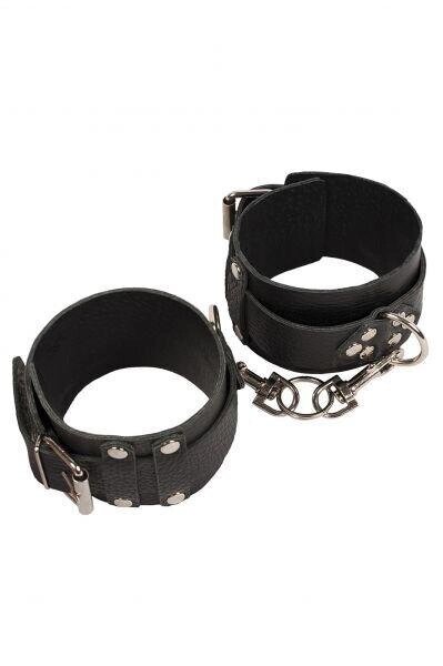 Кайдани для ніг шкіряні чорні Leather Dominant Leg Cuffs TALLA від компанії TALLA - фото 1