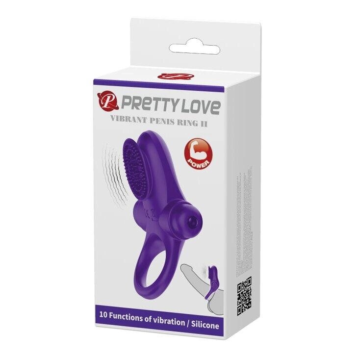 Кільце ерекційне з вібро-стимуляцією клітора Pretty Love Vibrant penis ring II BI-210205-1 Talla від компанії TALLA - фото 1