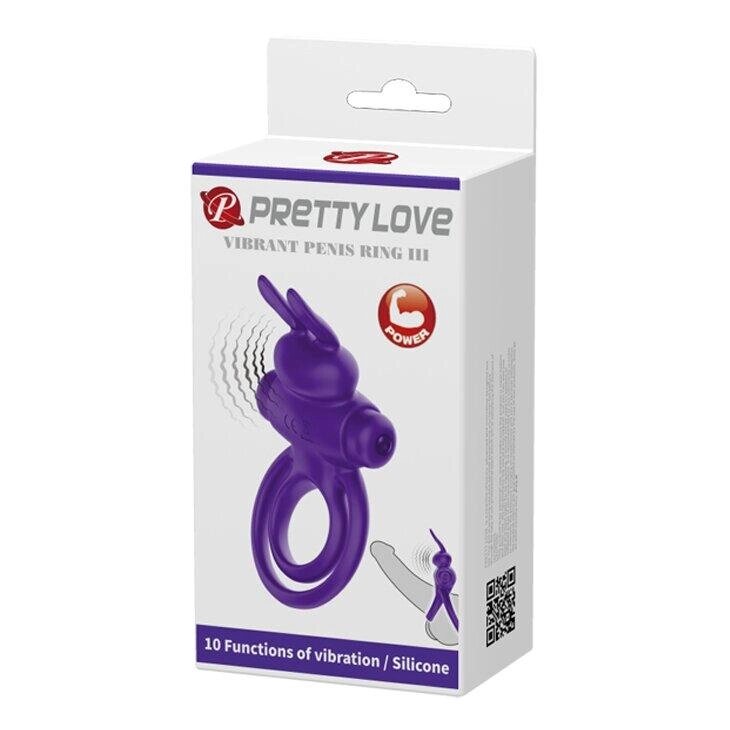 Кільце ерекційне з вібро-стимуляцією клітора Pretty Love Vibrant penis ring III BI-210206-1 Talla від компанії TALLA - фото 1