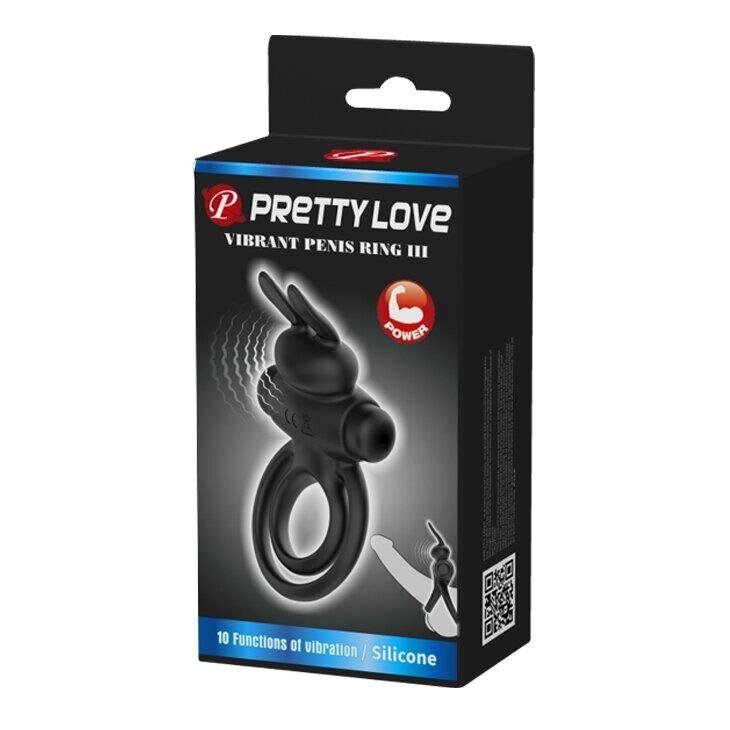 Кільце ерекційне з вібро-стимуляцією клітора Pretty Love Vibrant penis ring III BI-210206 Talla від компанії TALLA - фото 1