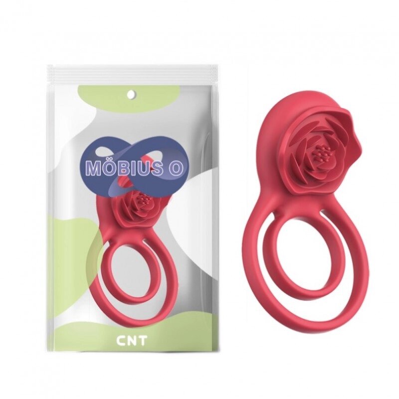 Кільце ерекційне з вібростимулятором для клітора Rose Dual Power Ring червоний Talla від компанії TALLA - фото 1