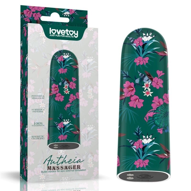 Компактний вібратор для клітора з принтом Lovetoy Rechargeable Antheia Massager Talla від компанії TALLA - фото 1