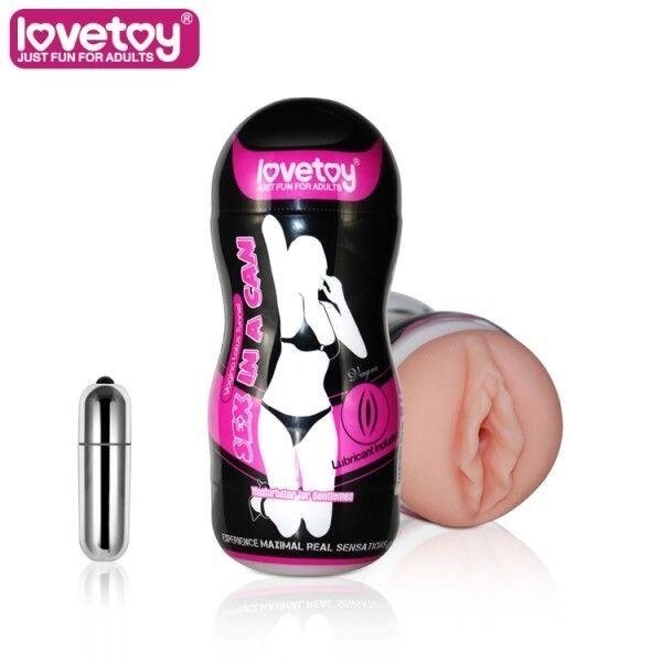 Мастурбатор Вагіна з вібрацією Lovetoy SEX IN a CAN Talla від компанії TALLA - фото 1