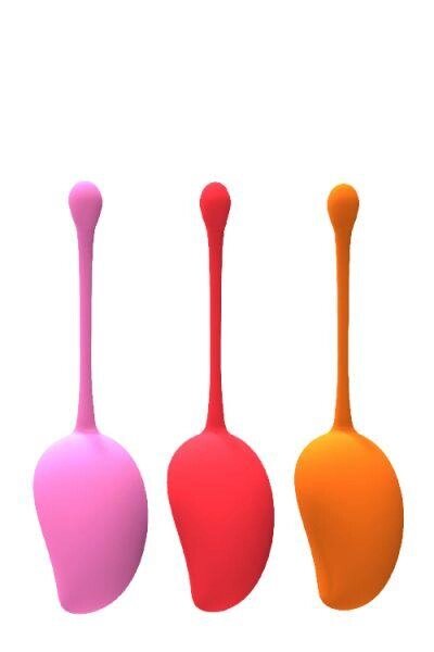 Набір вагінальних кульок червоний рожевий помаранчевий LOVE BALLS KEGEL EXERCISE SET TALLA від компанії TALLA - фото 1