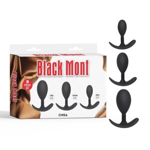 Набір анальних пробок різного розміру чорного кольору Chisa Anal Trainer Kit Talla