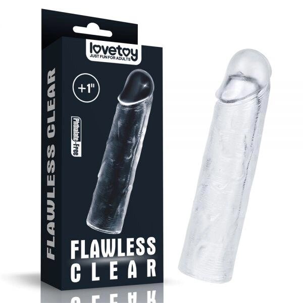 Насадка Подовжуюча на член закрита прозора Lovetoy Flawless Clear Talla від компанії TALLA - фото 1