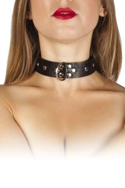 Нашийник БДСМ шкіряний чорний dominant Collar TALLA від компанії TALLA - фото 1