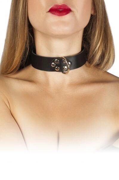 Нашийник БДСМ шкіряний чорний Leather Collar TALLA від компанії TALLA - фото 1