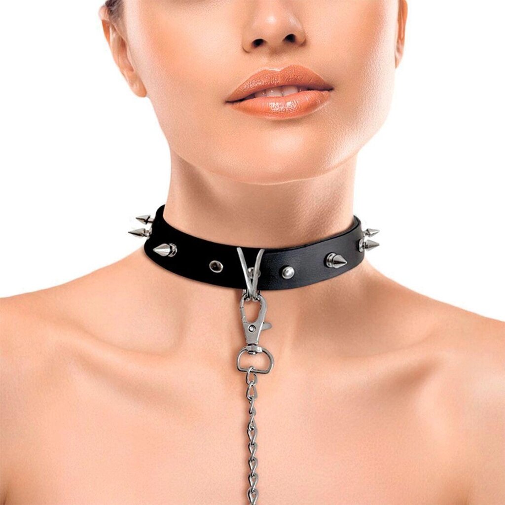 Нашийник з шипами і повідцем для людей Art of Sex Collar Spikes and Leash Talla від компанії TALLA - фото 1