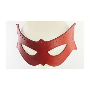 Маска на очі Кішка БДСМ із натуральної шкіри червоного кольору Scappa Talla