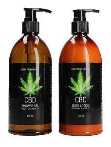 Подарунковий набір для ванни і душу унісекс CBD Luxe Care GREEN TEA & HEMP OIL Talla