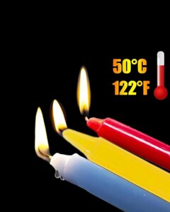 Набір із 3х БДСМ низькотемпературних свічок із тонким стрижнем Ліанну 50 градусів Talla