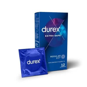 Презервативи максимальна надійність латексні з силіконовим мастилом Durex Extra Safe 12 штук Talla