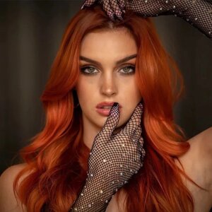 Довгі рукавички у сіточку зі стразами чорного кольору Leg Avenue Talla