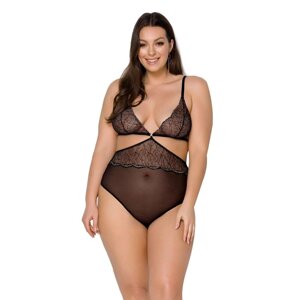 Сексуальний боді чорного кольору Passion AMBERLY 6XL 7XL Talla