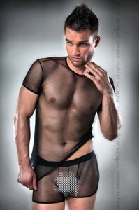 Чоловічий еротичний комплекст білизни 017 SET black XXL/XXXL - Passion TALLA