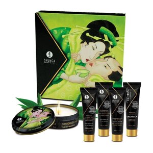 Подарунковий набір для еротичного масажу Екзотичний зелений чай Shunga GEISHAS SECRETS ORGANICA-Exotic Green Tea Talla