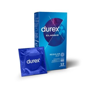Презервативи класичні латексні із силіконовим мастилом Durex Сlassic 12 штук Talla