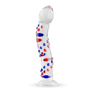 Скляний дилдо з вигинами і малюнком Gildo Glass Dildo No. 3 Talla