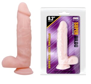 Суперреалістичний фалоімітатор на присоску тілесного кольору "SUPER Dildo 8.2" Talla