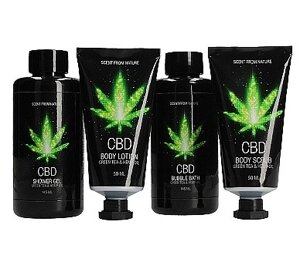 Набір для ванни і душу для двох CBD Luxe GREEN TEA & HEMP OIL Talla