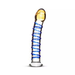 Скляний фалоімітатор ребристий Gildo Glass Dildo No. 1 Talla