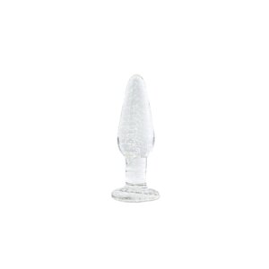 Анальна скляна пробка прозорого кольору що світиться NS Novelties Firefly glass tapered plug medium Talla