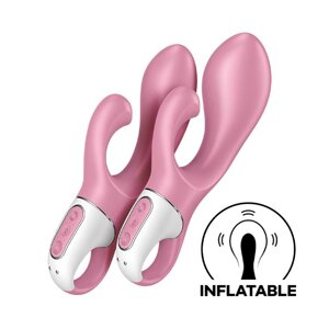 Вібратор кролик для стимуляції точки G надувний Satisfyer Air Pump Bunny 2 рожевий Talla