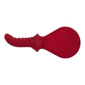 Шльопанка з ребристим фалоімітатором силіконова червона Fun Factory BÜCK DICH Talla