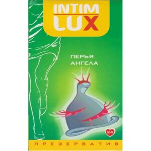 Презерватив із вусиками прозорого кольору Intim Lux Пір'я ангела Talla