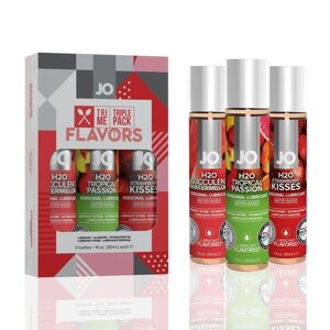 Подарунковий набір їстівних мастил для орального сексу System JO Limited Edition Tri-Me Triple Pack-Flavors (3 х 30 мл)