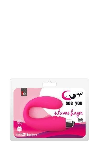 Подвійний вібратор для стимуляції клітора і точки SEE YOU 7-SPEED SILICONE FINGER TALLA від компанії TALLA - фото 1