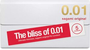 Поліуретановий презерватив Sagami Оriginal ультратонкі 0,01 (Сагамі Оригінал) 5 шт Talla