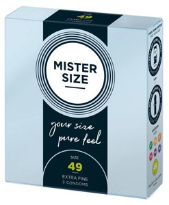 Презервативи Mister Size 49 mm ( мм ) 3 штуки Містер Сайз Talla