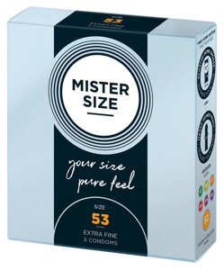 Презервативи Mister Size 53 mm ( мм ) 3 штуки Містер Сайз Talla