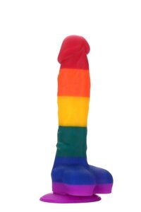 Райдужний фалоімітатор реалістичний на присоску COLOURFUL LOVE DILDO Talla