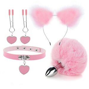 Рожевий ніжний комплект БДСМ Fur Sexy Kit Talla
