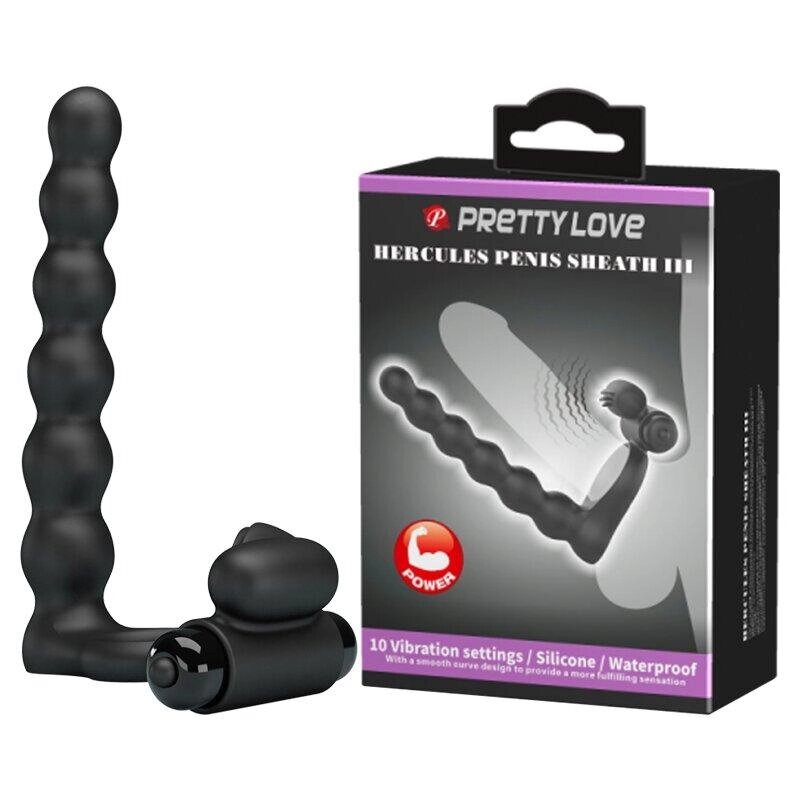 Силіконове кільце для анального сексу з вібрацією PRETTY LOVE-Hercules Penis Sheath Talla від компанії TALLA - фото 1