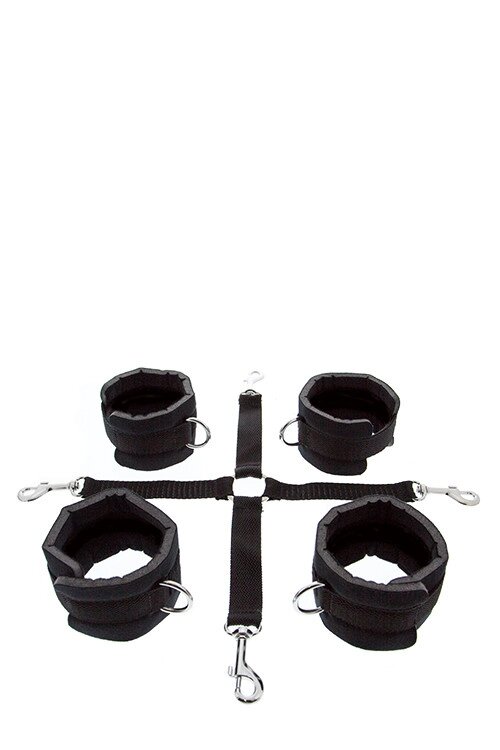 Система фіксації БДСМ для рук та ніг чорного кольору Guilty PleasureTIE CUFF SET Talla від компанії TALLA - фото 1