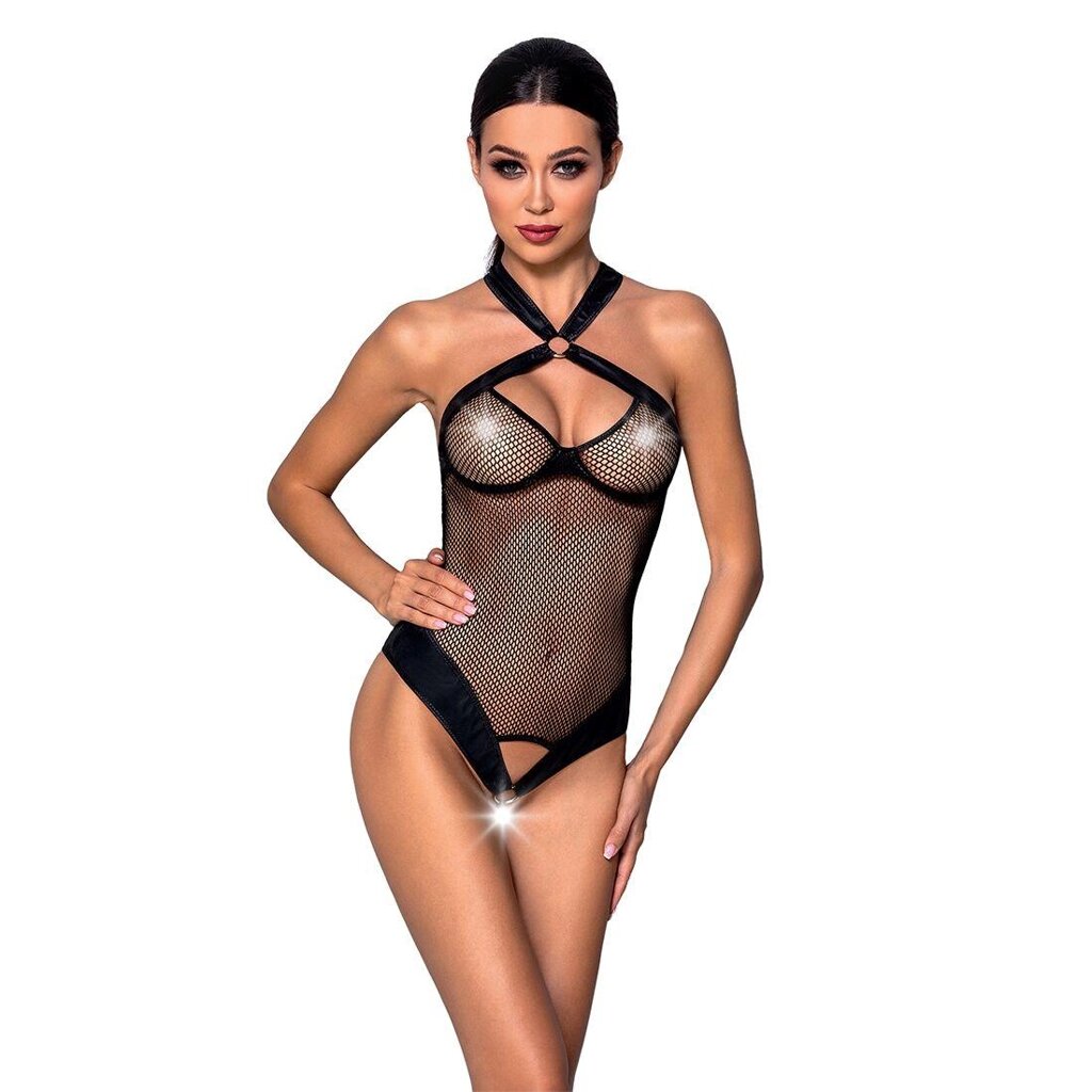 Сітчастий боді з халтером Amanda Body Чорний L / XL Passion Talla від компанії TALLA - фото 1