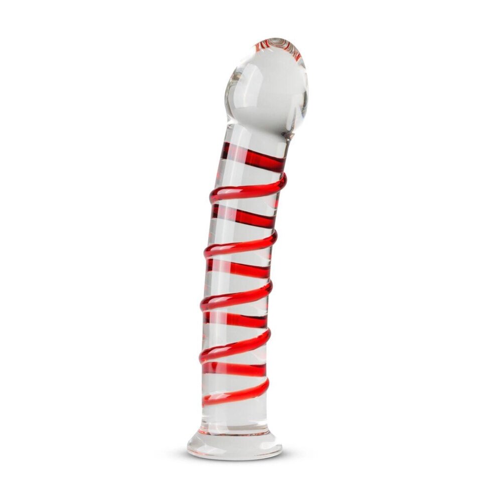 Скляний ділдо ребристий Gildo Glass Dildo No. 15 Talla від компанії TALLA - фото 1