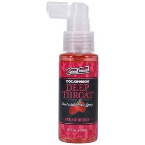 Спрей для мінету Глибока Глотка Doc Johnson GoodHead Deep Throat Spray-Sweet Strawberry Полуниця (59 мл) Talla