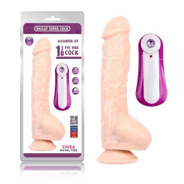 Тілесний реалістичний вібратор з пультом керування Alexander Lee 10 Vibrating Dildo Talla від компанії TALLA - фото 1