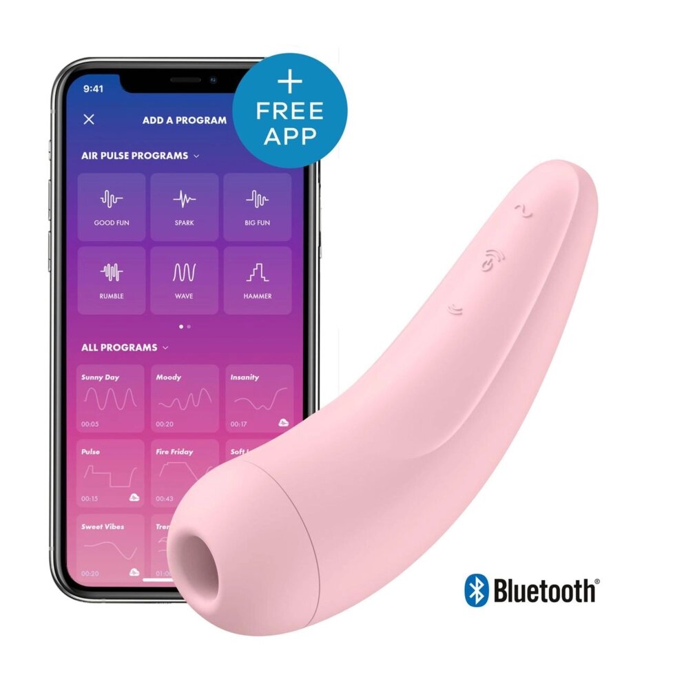 Вакуумний кліторальний стимулятор смарт Satisfyer Curvy 2 + Pink Talla від компанії TALLA - фото 1